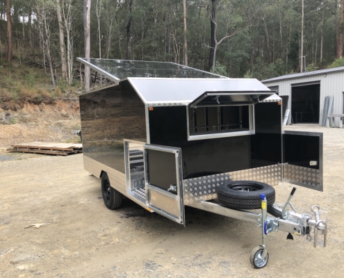 MXE-32P Enclosed Motorbike Trailer Black