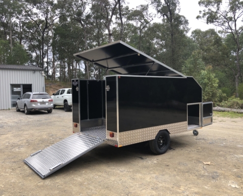 MXE-32P Enclosed Motorbike Trailer Black