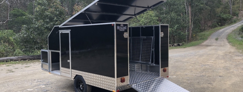 MXE-32P Enclosed Motorbike Trailer Black