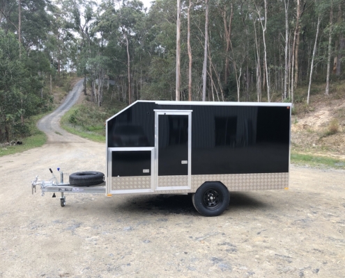 MXE-32P Enclosed Motorbike Trailer Black